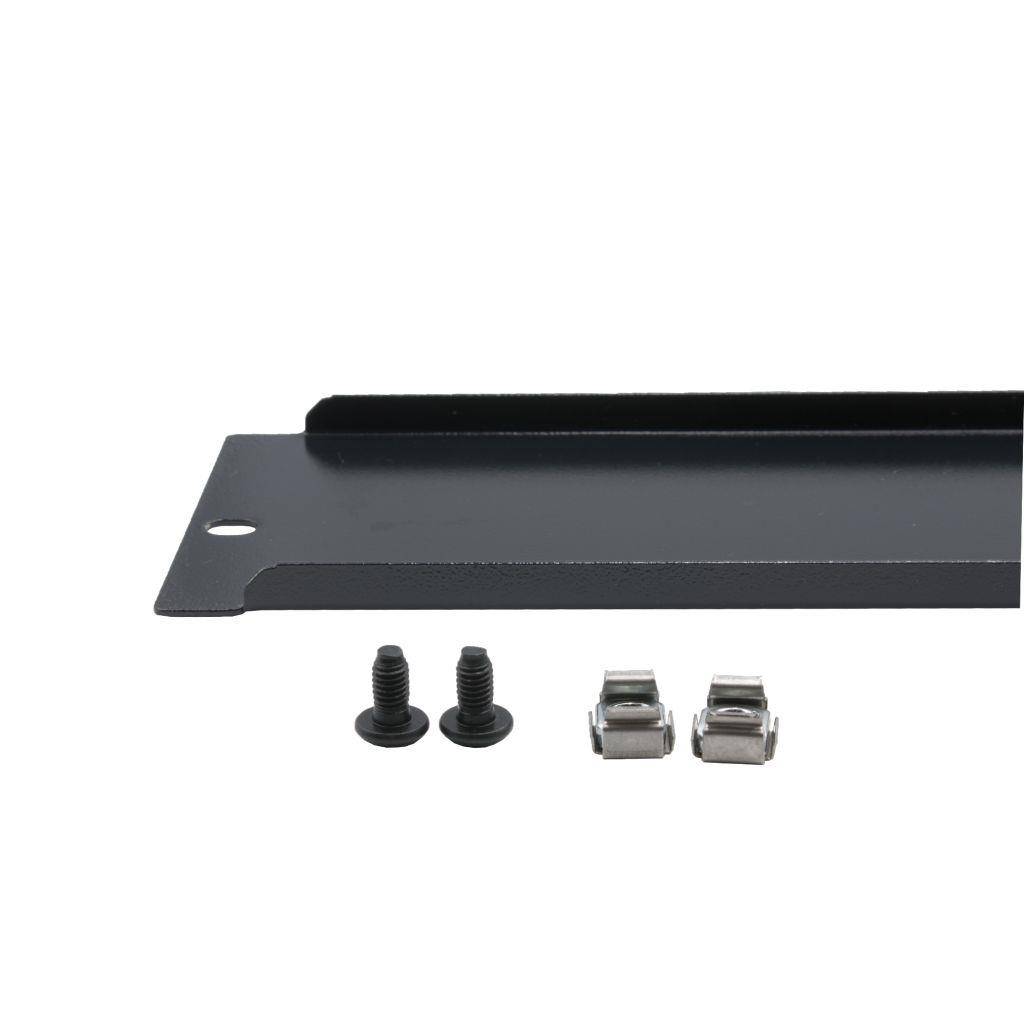 Rockstable 2 HE 19" Abdeckplatte - Regal-Abdeckung - Schwarz - SPCC - Stahl - 2U - Oval - 48,3 cm (19 Zoll)