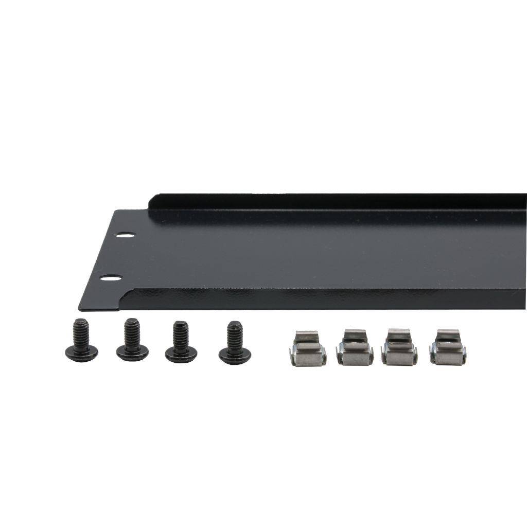 Rockstable 3 HE 19" Abdeckplatte - Regal-Abdeckung - Schwarz - SPCC - Stahl - 3U - Oval - 48,3 cm (19 Zoll)