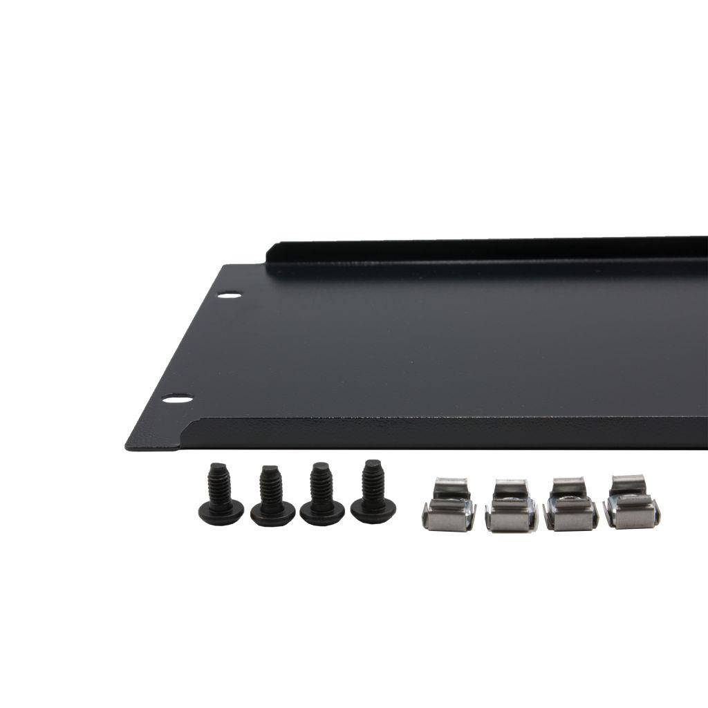 Rockstable 4 HE 19" Abdeckplatte - Regal-Abdeckung - Schwarz - SPCC - Stahl - 4U - Oval - 48,3 cm (19 Zoll)