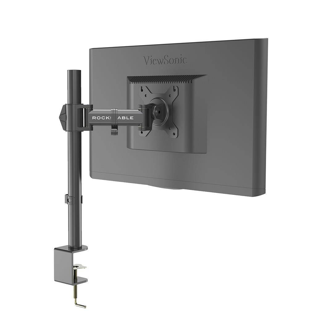 Rockstable Monitorarm, 13-32 Zoll Flat oder Curved Bildschirme, Monitorhalterung max. 8kg pro Monito