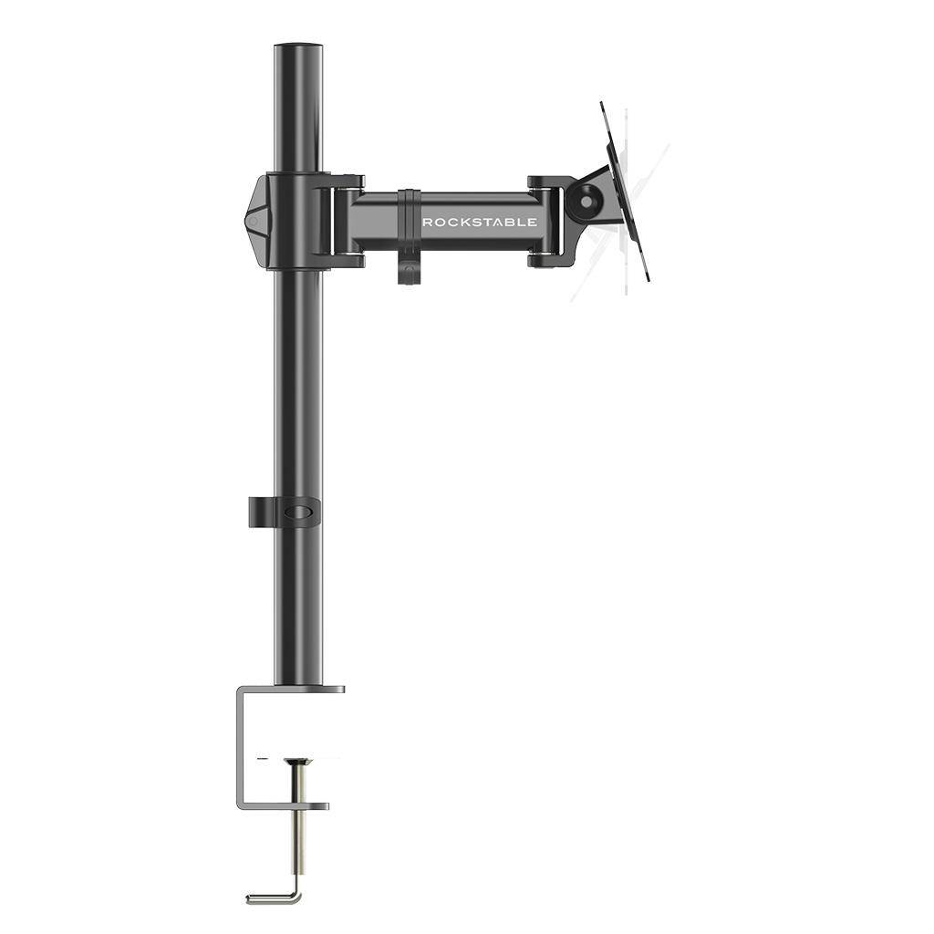 Rockstable Monitorarm, 13-32 Zoll Flat oder Curved Bildschirme, Monitorhalterung max. 8kg pro Monitor, VESA 75x75/100x100, Schwarz