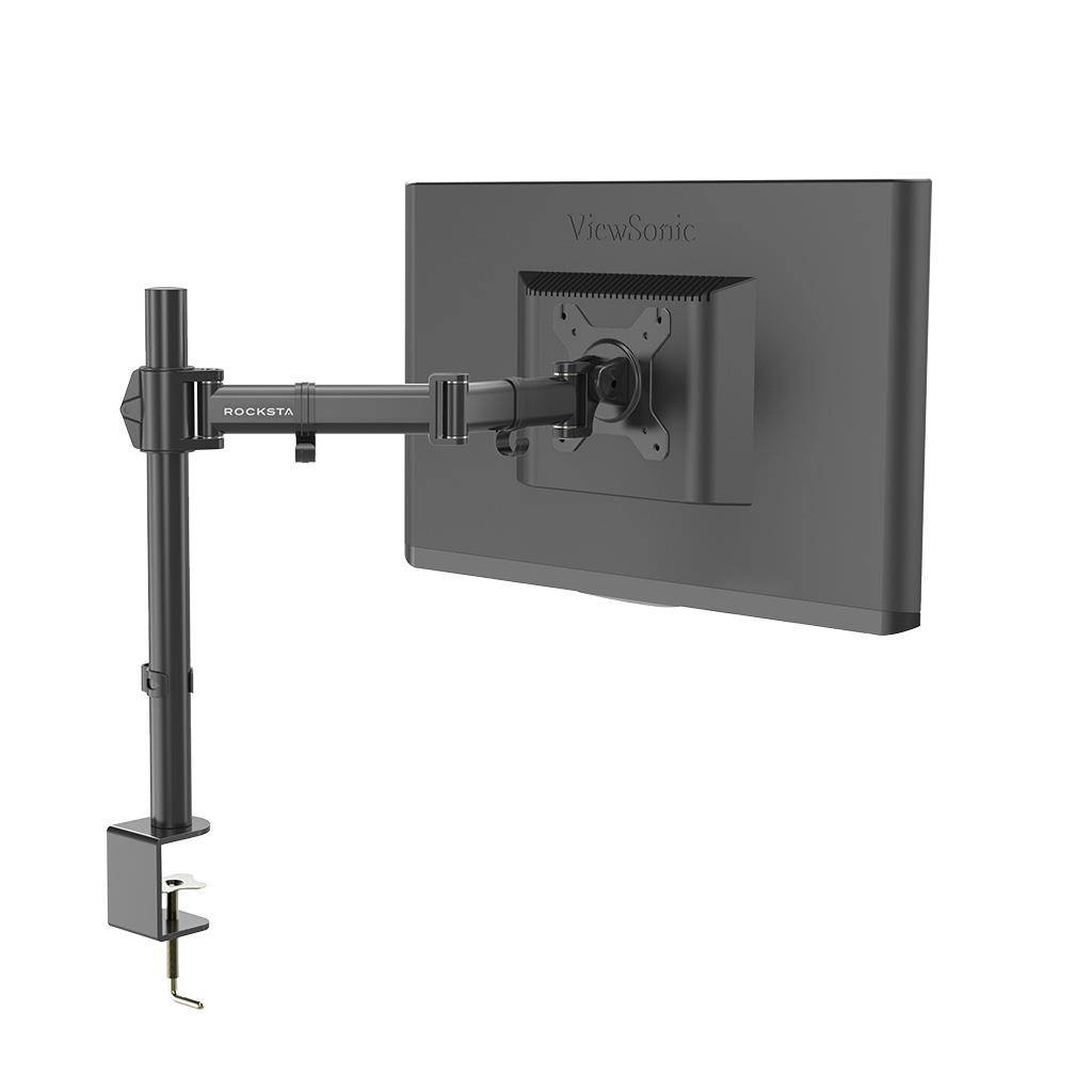 Rockstable Monitorarm, 13-32 Zoll Flat oder Curved Bildschirme, Monitorhalterung max. 8kg pro Monito