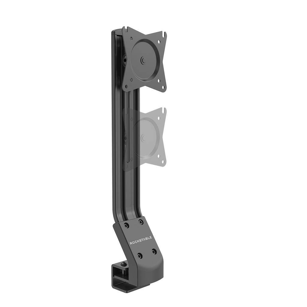 Rockstable Monitorarm, 13-32 Zoll Flat oder Curved Bildschirme, Monitorhalterung max. 8kg pro Monitor, VESA 75x75/100x100, Schwarz