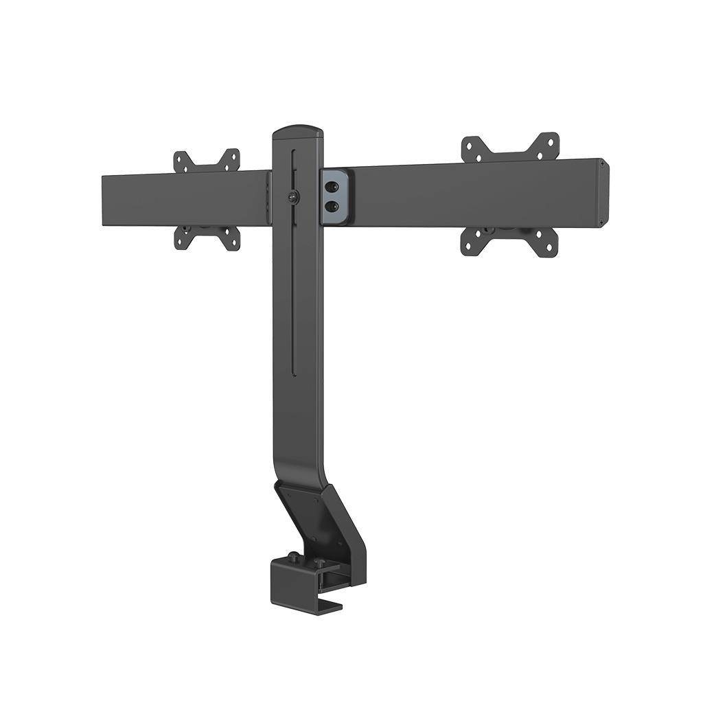 Rockstable Monitorarm, 13-32 Zoll Flat oder Curved Bildschirme, Monitorhalterung max. 8kg pro Monitor, VESA 75x75/100x100, Schwarz