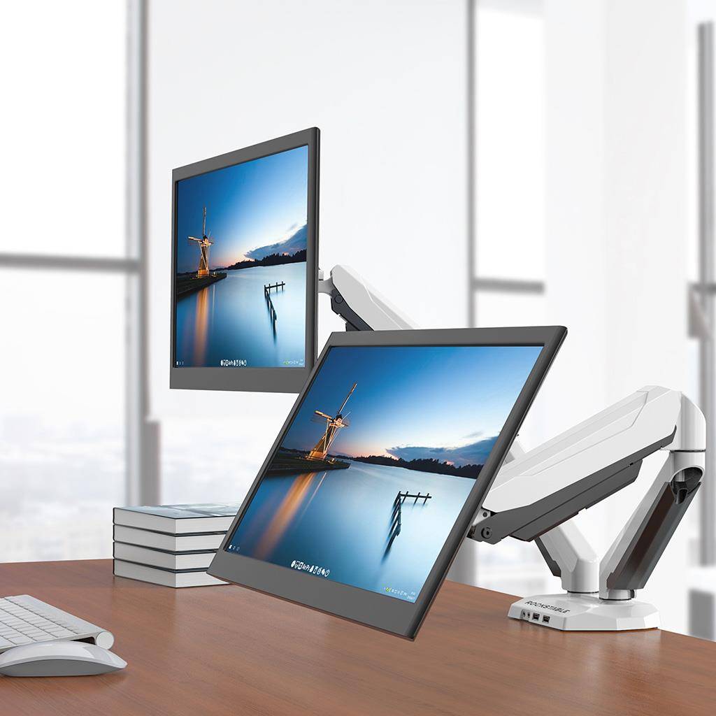 Rockstable Gasfeder Monitor Halterung für 13-32 Zoll Bildschirme, Monitor Tischhalterung Höhenverste