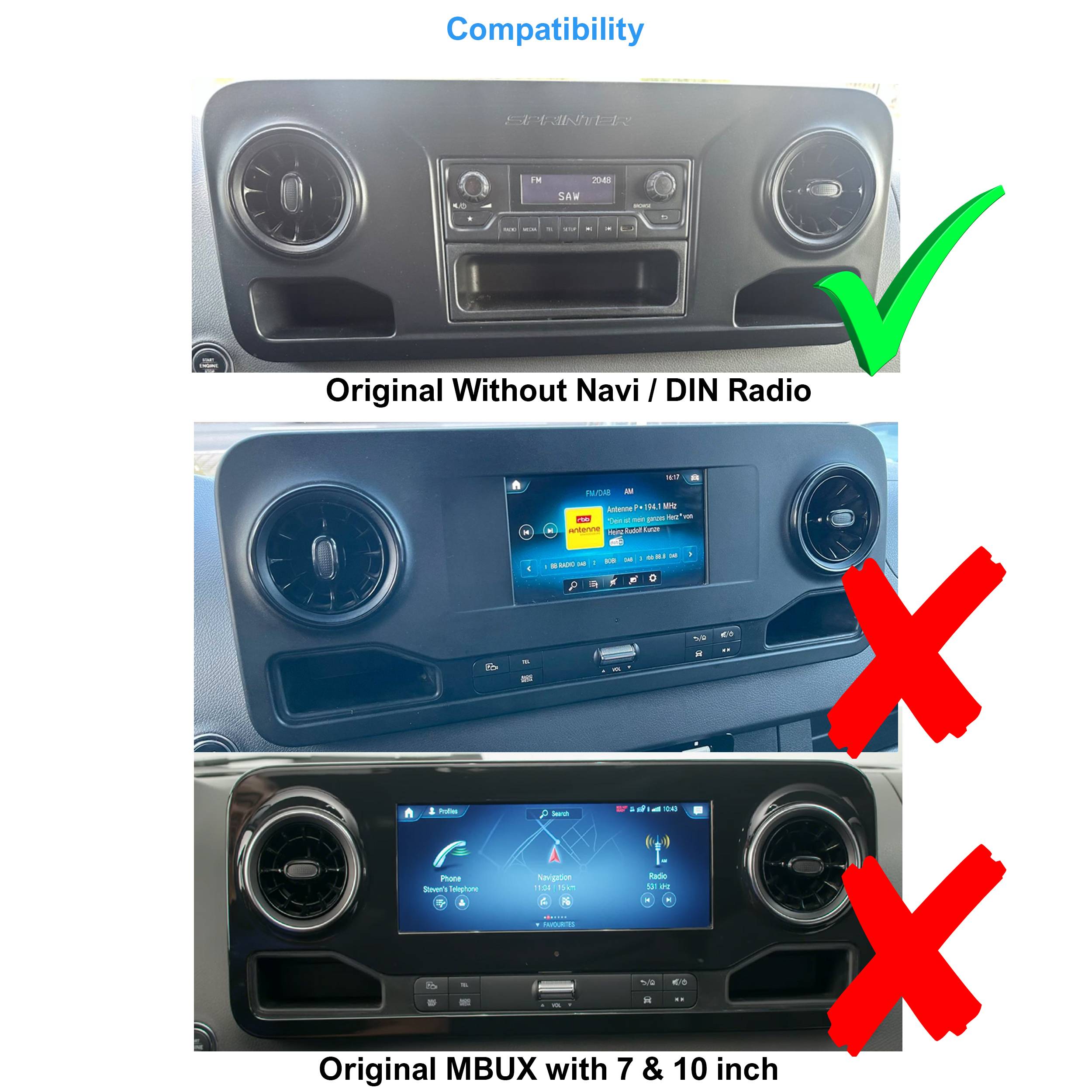 Für Benz Sprinter W907/W910 10" Touchscreen Android Autoradio GPS NAVI Carplay