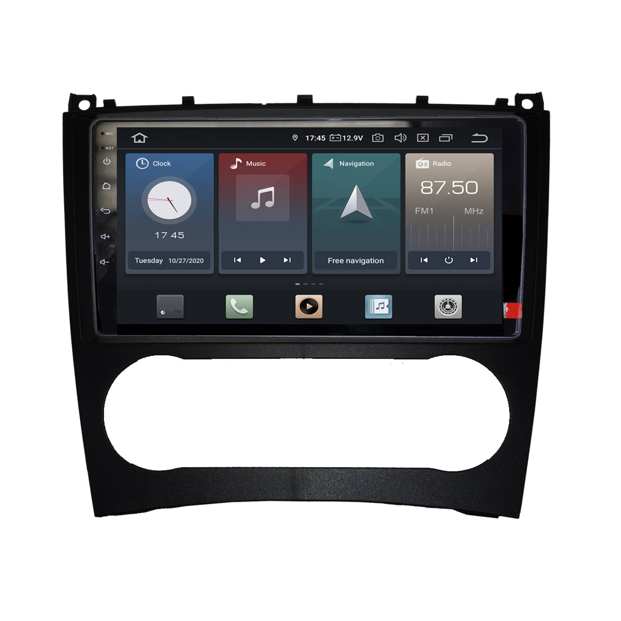Für Mercedes W203 MOPF 9" Touchscreen Android Autoradio GPS Navi CarPlay