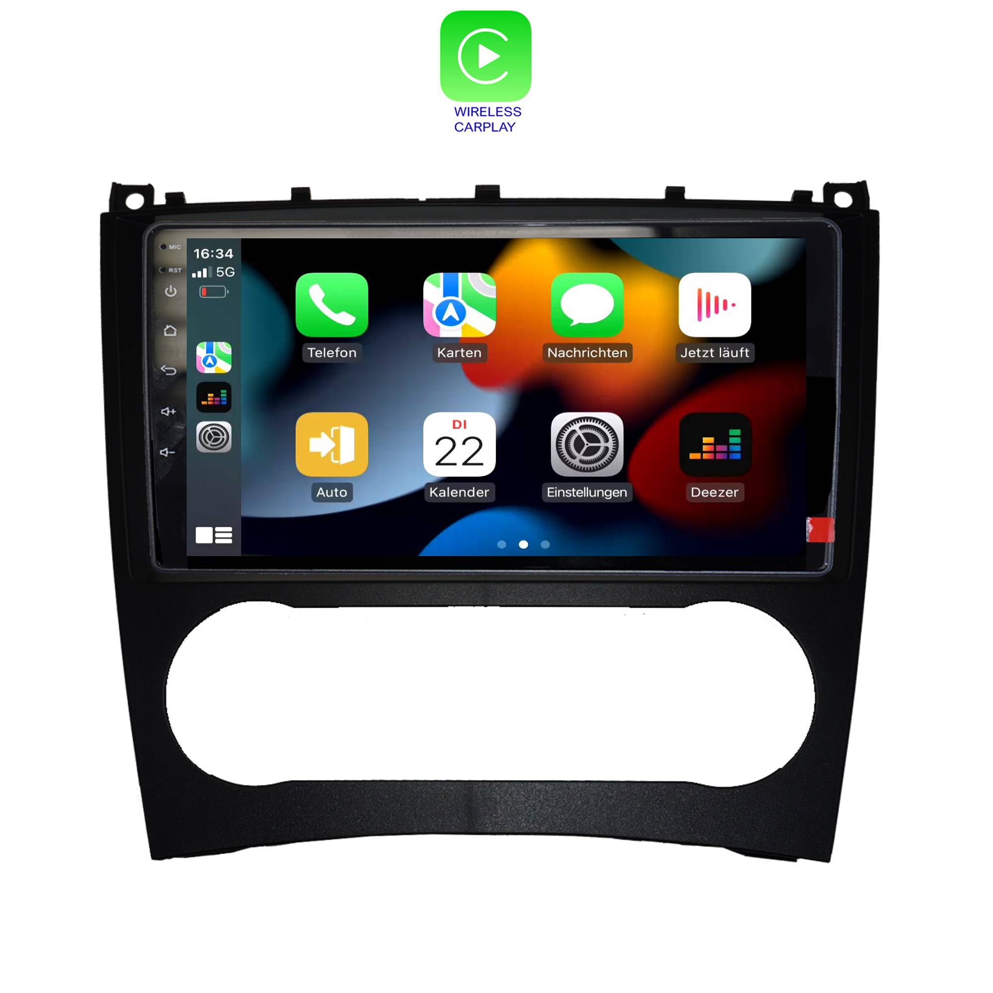 Für Mercedes W203 MOPF 9" Touchscreen Android Autoradio GPS Navi CarPlay