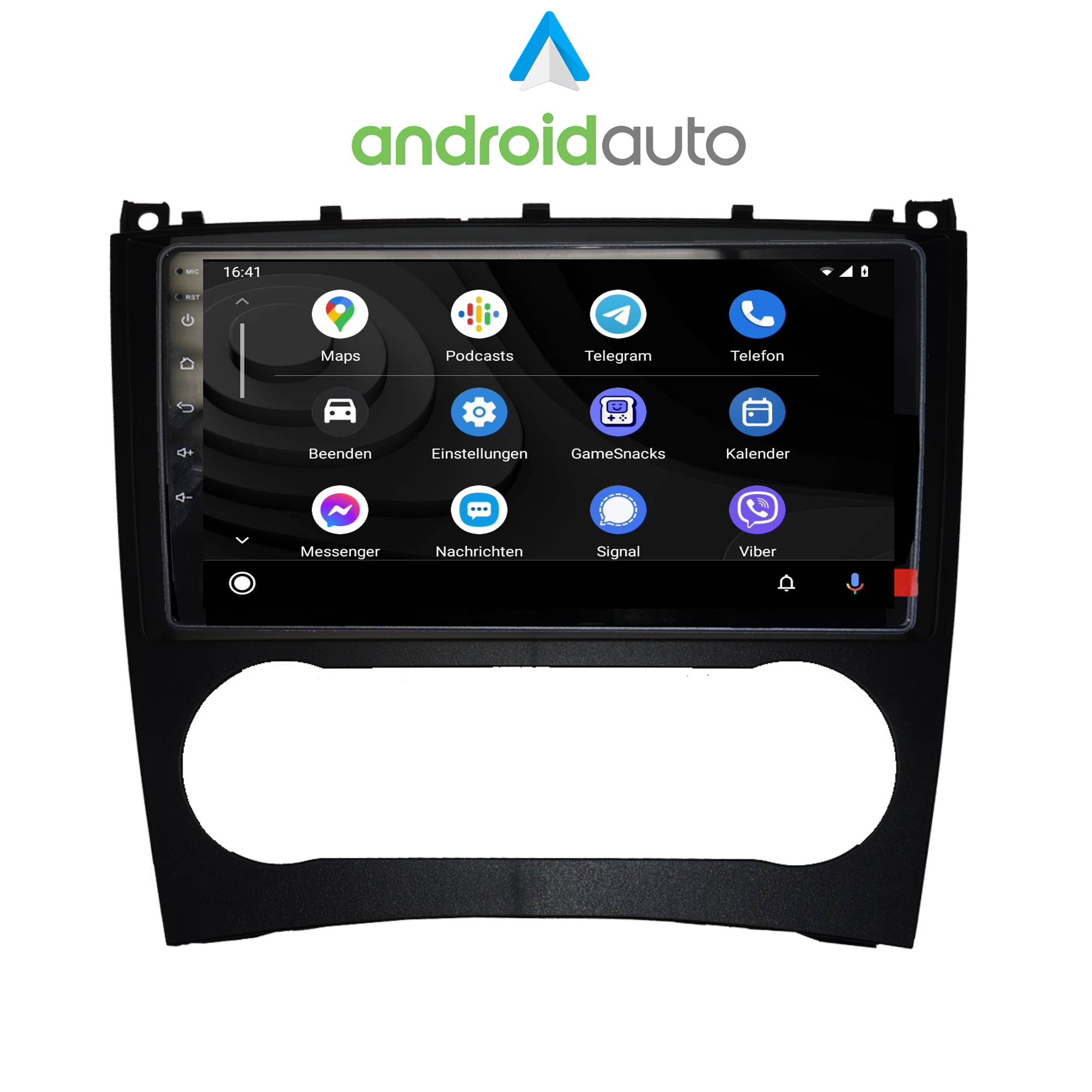 Für Mercedes W203 MOPF 9" Touchscreen Android Autoradio GPS Navi CarPlay