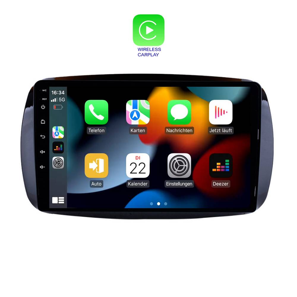 Für Smart Fortwo 14-19 WITHOUT Display 9" Touch Android Radio GPS Navi CarPlay