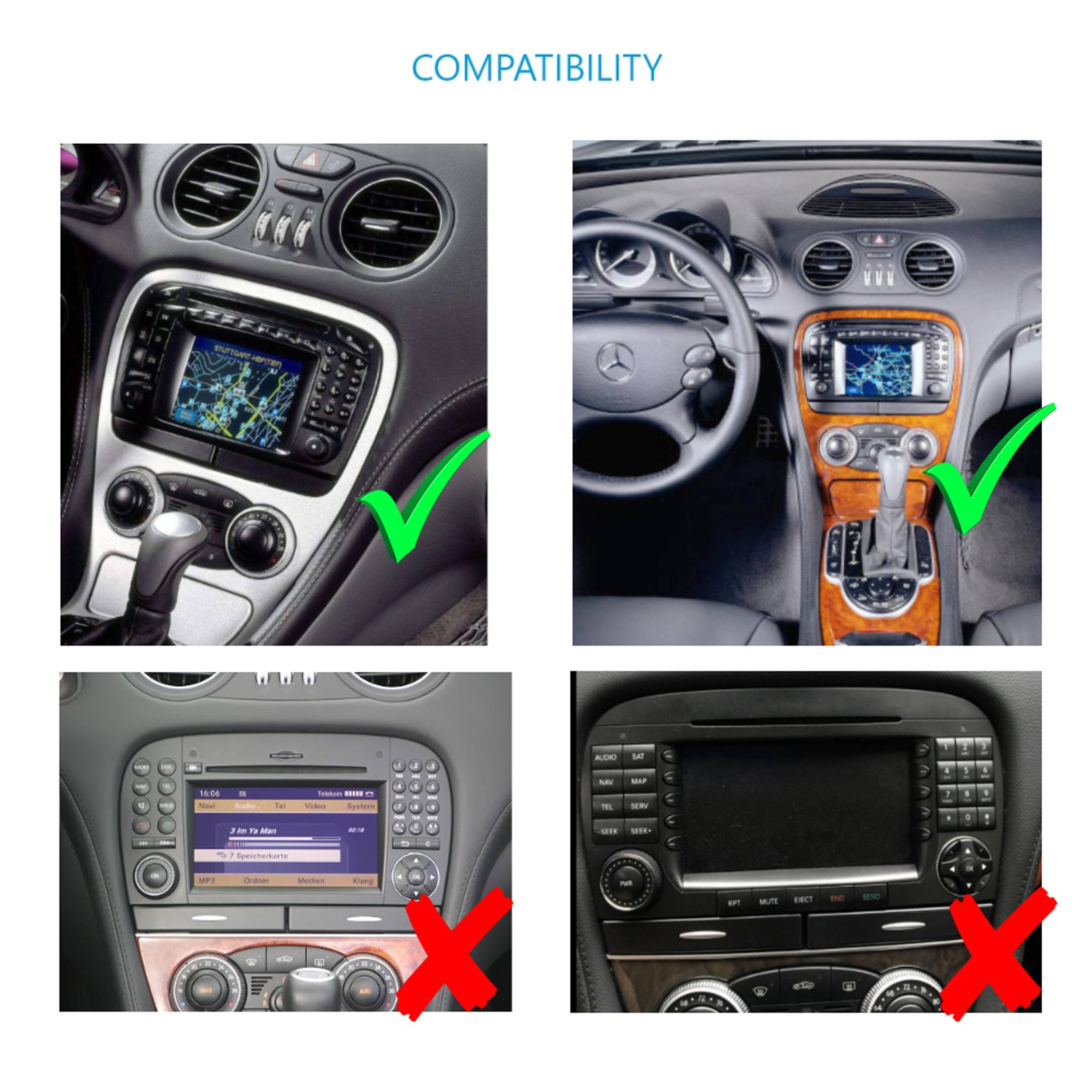 Für Mercedes Benz SL R230 BOSE 7" Touchscreen Android Autoradio GPS Navi CarPlay