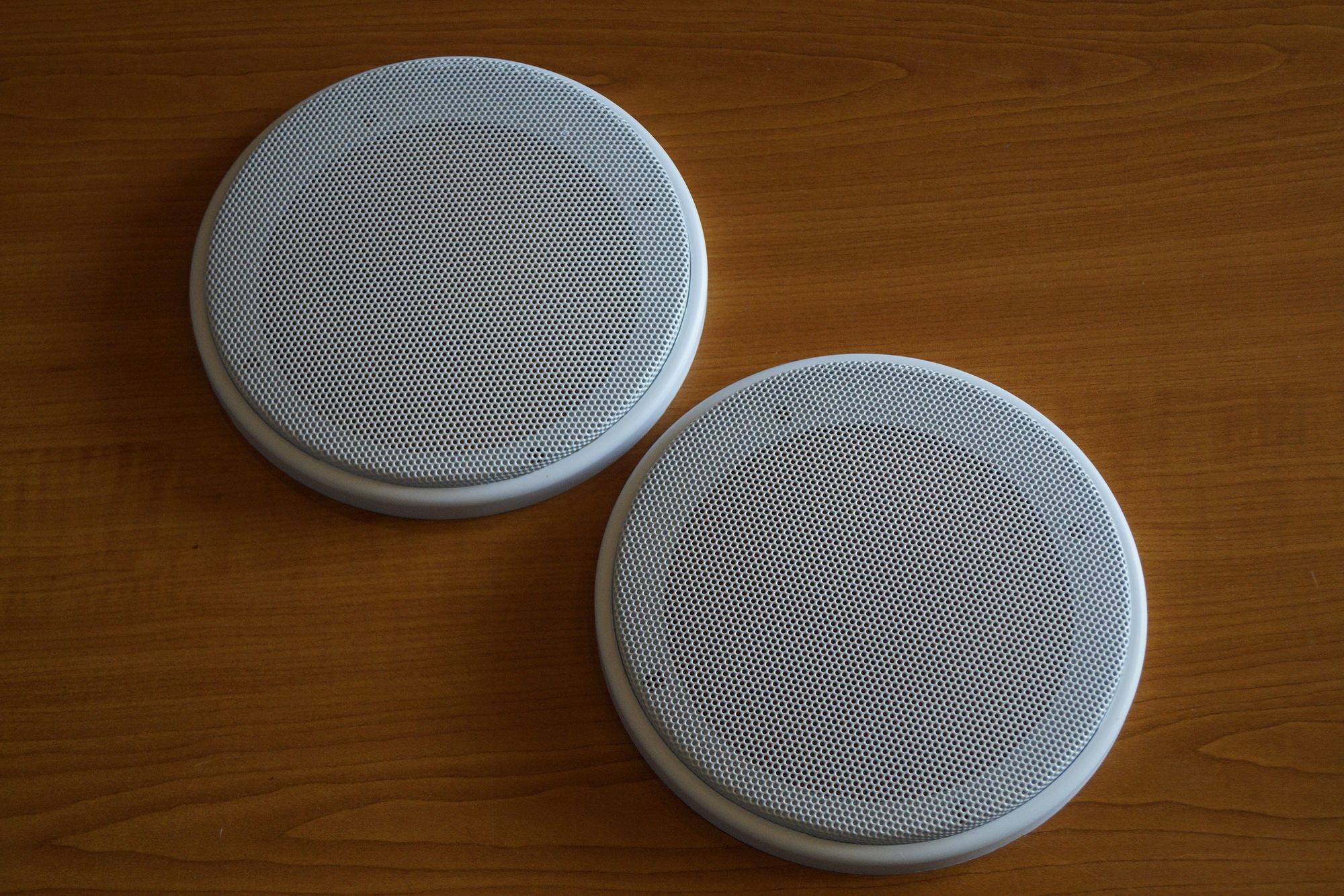 1 Paar DIN-130 Lautsprecher-Universalabdeckung Abdeckung Grill weiß