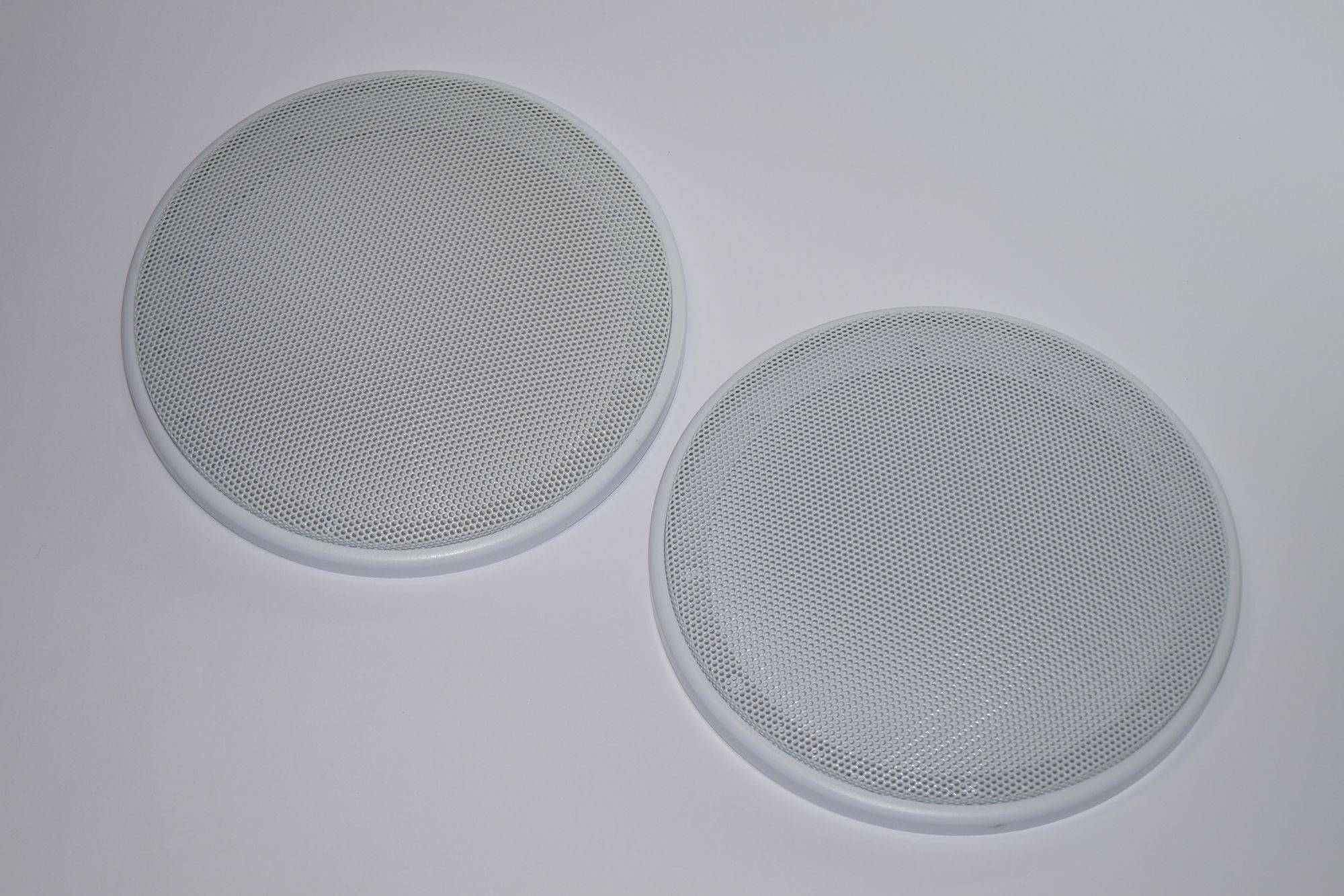 1 Paar DIN-130 Lautsprecher-Universalabdeckung Abdeckung Grill weiß