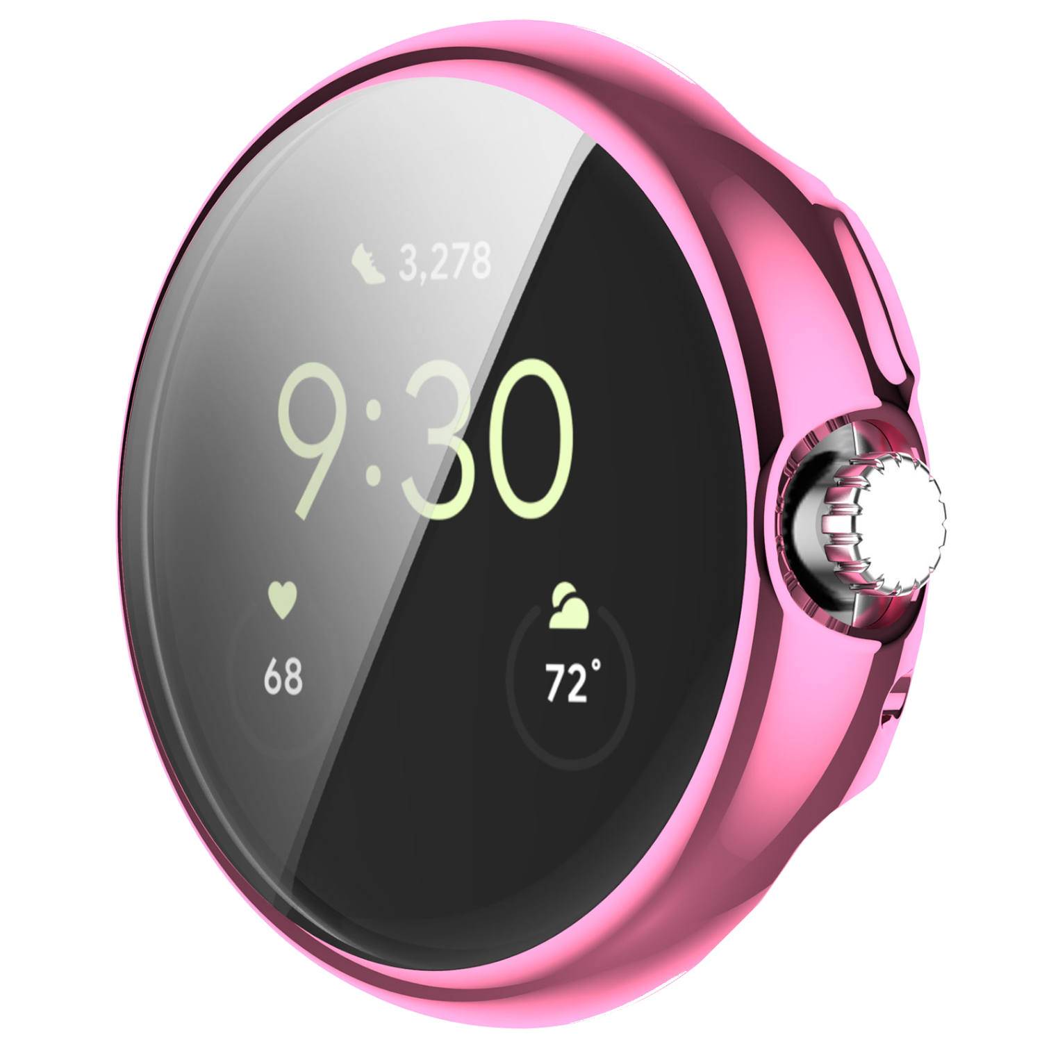 Für Google Pixel Watch 3 41mm / 2 / 1 360 Schock Silikon Hülle Pink