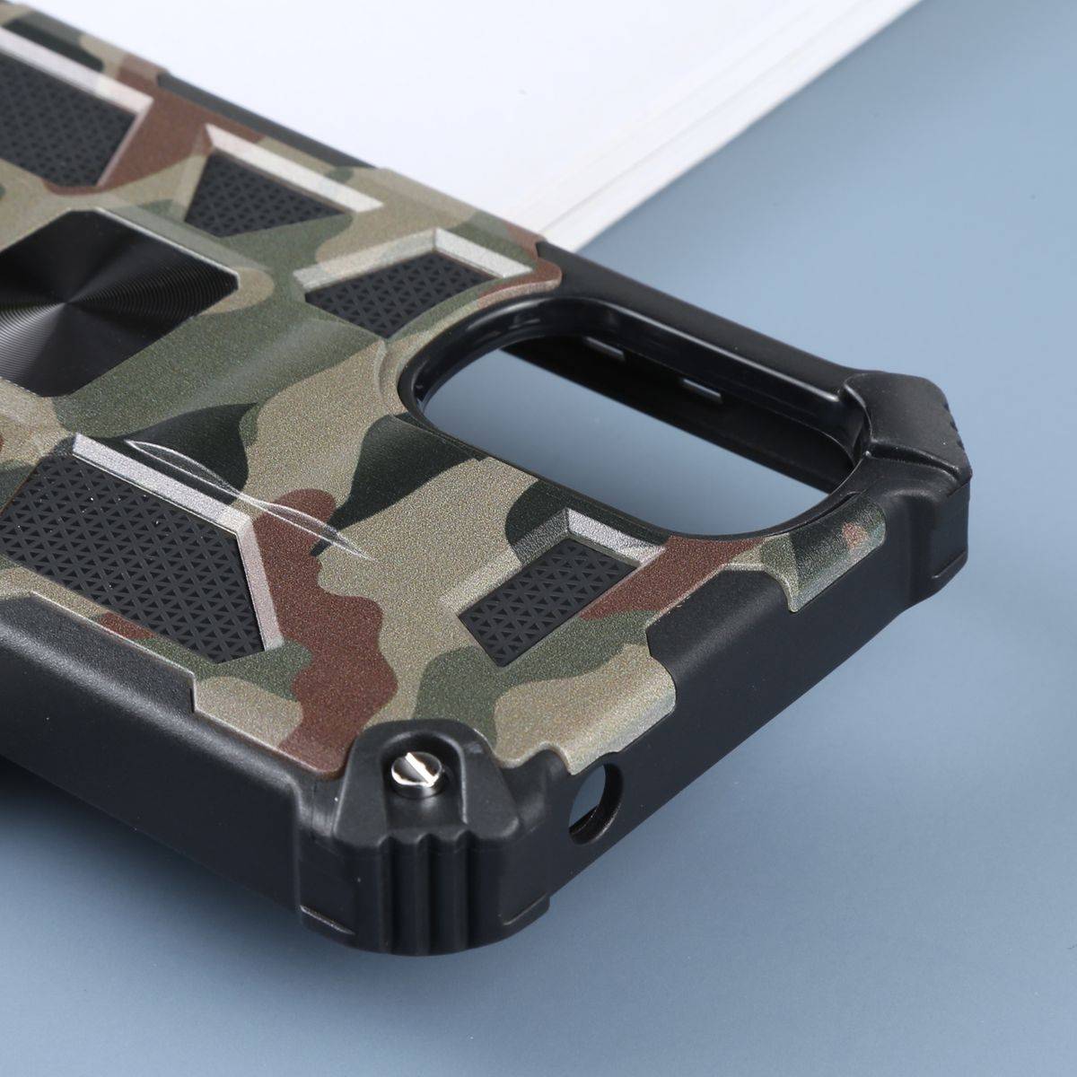 Für Google Pixel 7 Pro Camouflage Shockproof Armor Military TPU Schutz Tasche Hülle Cover Hell Grün