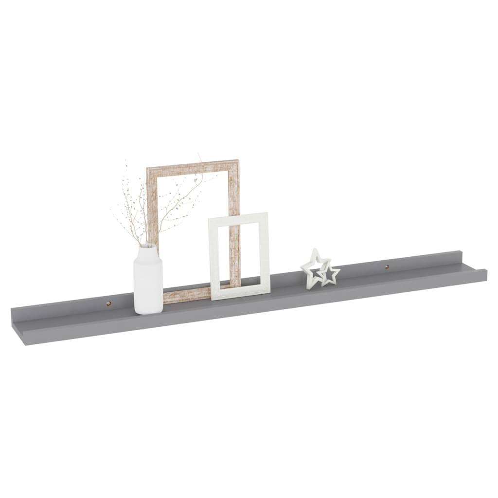 vidaXL Wandregale 4 Stk. Grau 80x9x3 cm