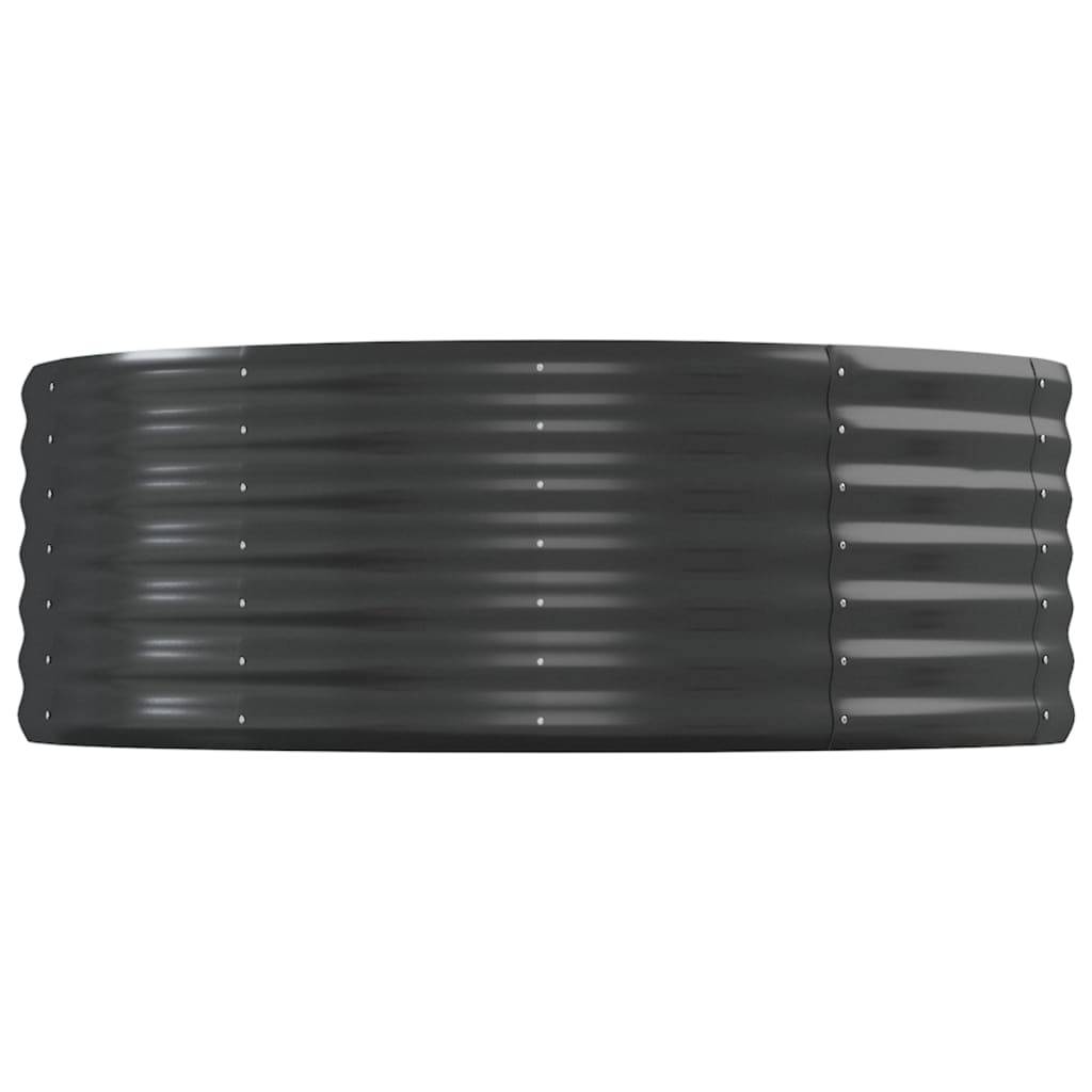 vidaXL Hochbeet Pulverbeschichteter Stahl 544x100x36 cm Anthrazit