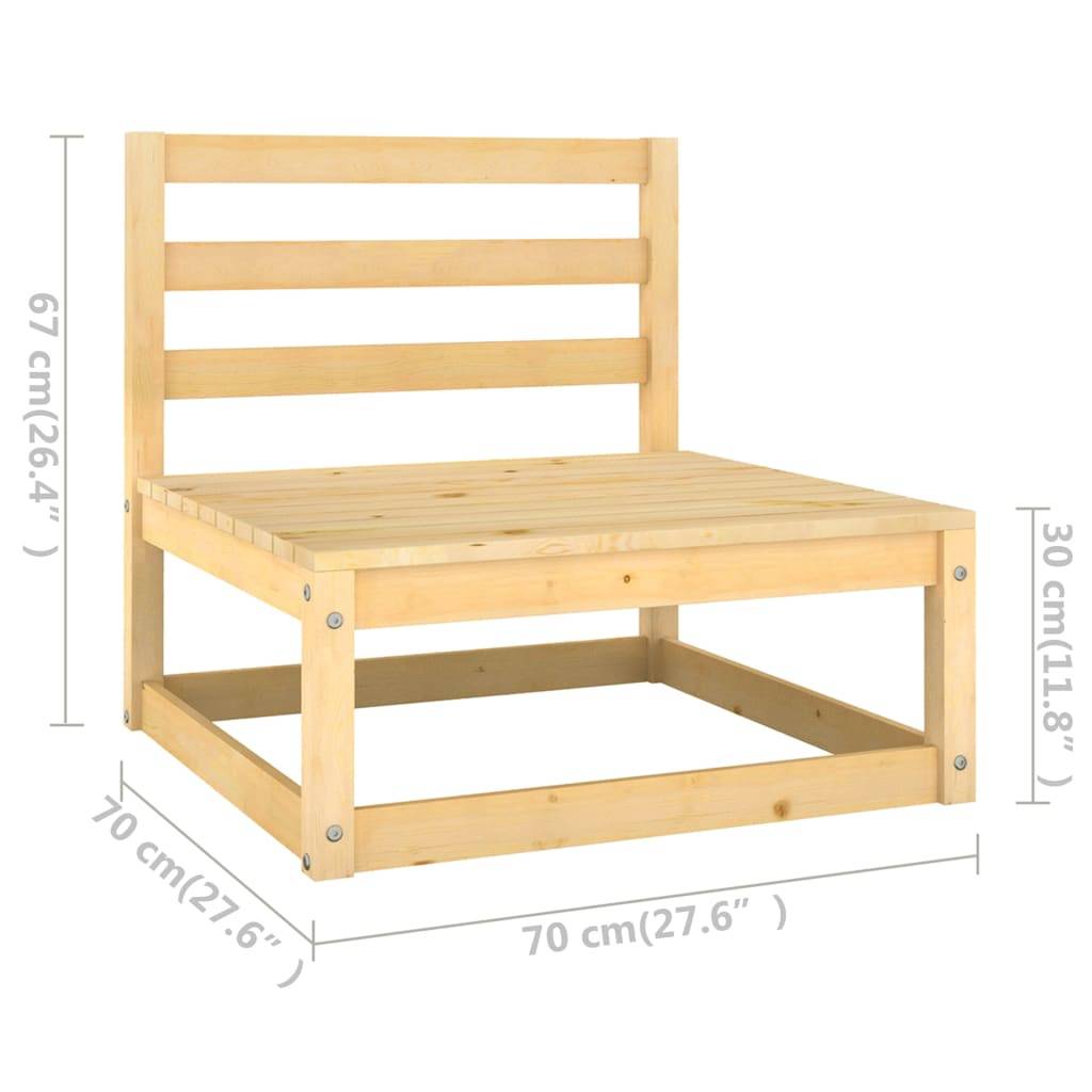 vidaXL 2-tlg. Garten-Lounge-Set mit Kissen Kiefer Massivholz