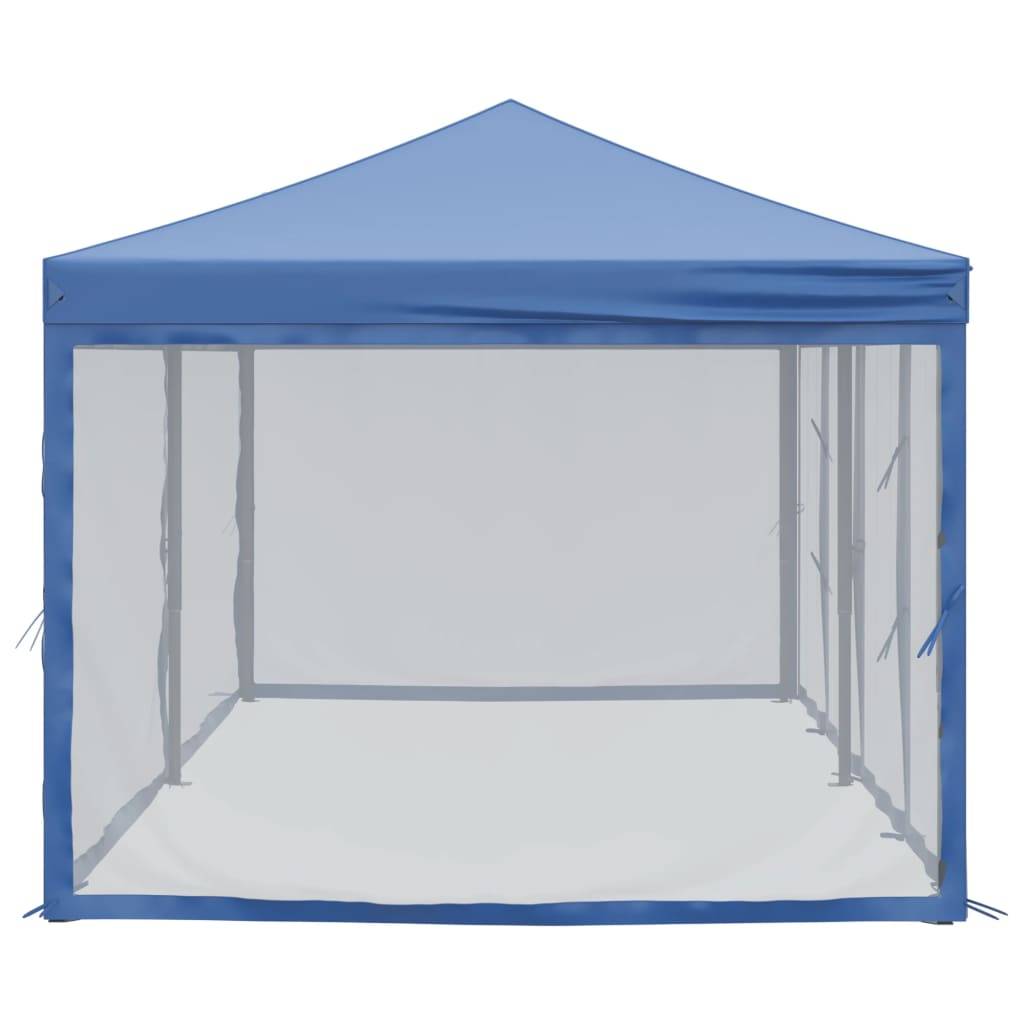 vidaXL Partyzelt Faltbar mit Seitenwänden Blau 3x6 m