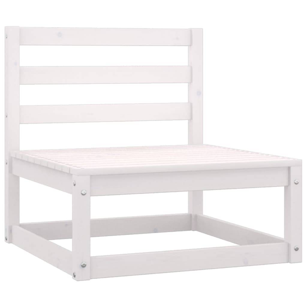 vidaXL 2-tlg. Garten-Lounge-Set Weiß Kiefer Massivholz