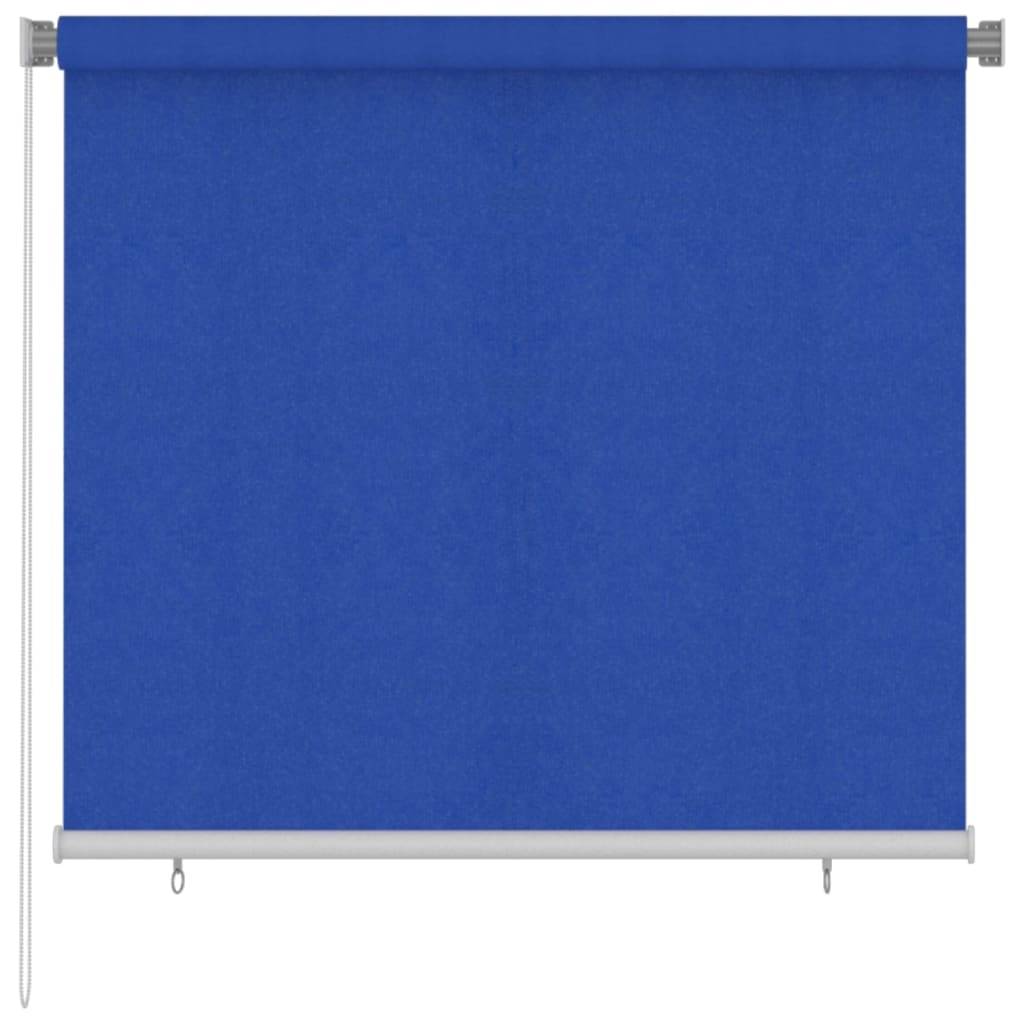 vidaXL Außenrollo 160x140 cm Blau HDPE