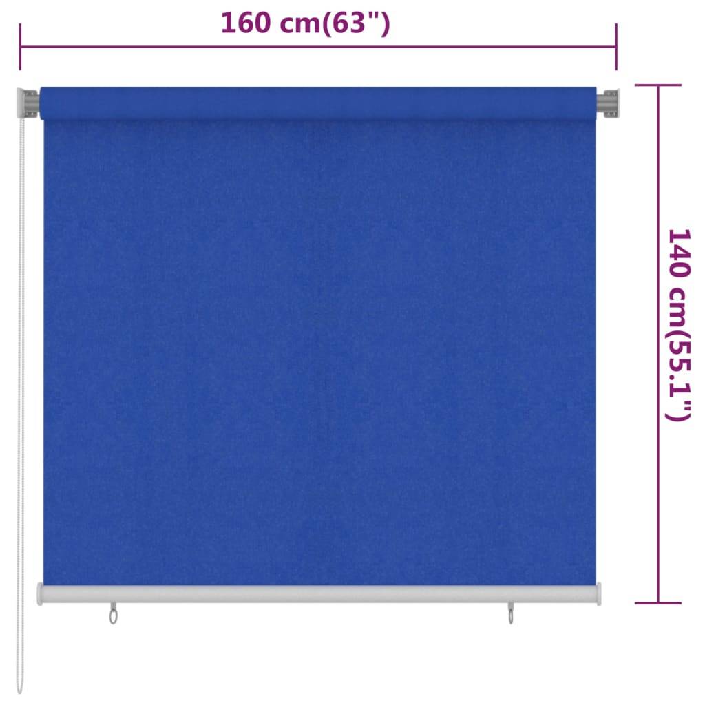 vidaXL Außenrollo 160x140 cm Blau HDPE
