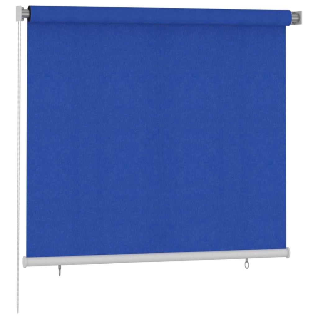 vidaXL Außenrollo 160x140 cm Blau HDPE