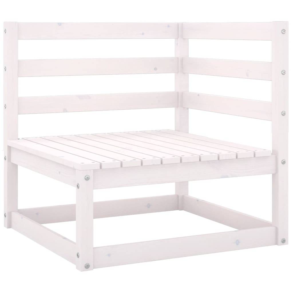 vidaXL 8-tlg. Garten-Lounge-Set Weiß Massivholz Kiefer