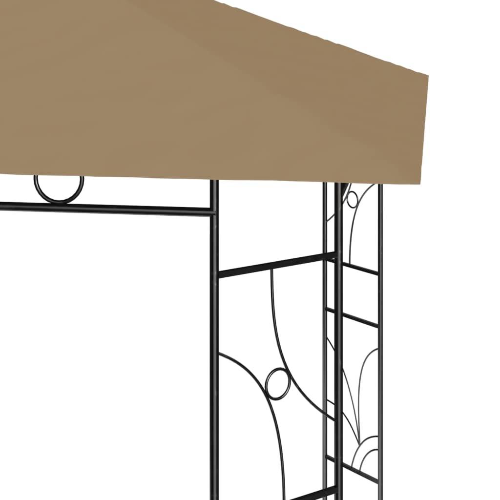 vidaXL Pavillon 4x3x2,7 m Taupe 160 g/m²