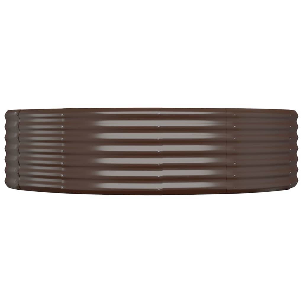 vidaXL Hochbeet Pulverbeschichteter Stahl 214x140x36 cm Braun