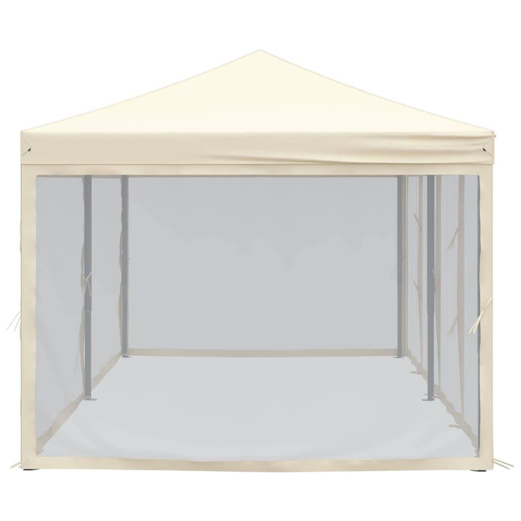 vidaXL Partyzelt Faltbar mit Seitenwänden Creme 3x6 m