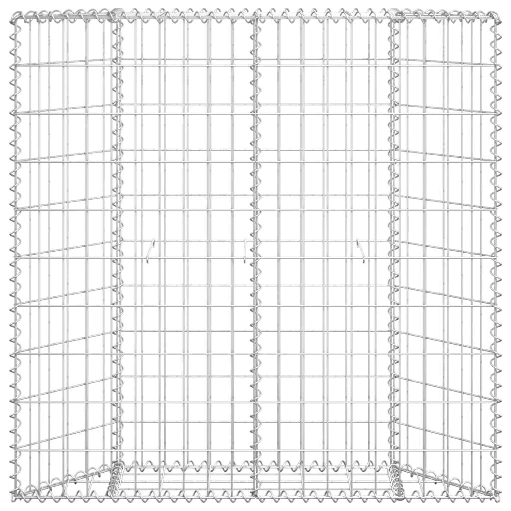 vidaXL Gabionen-Hochbeet Trapezform Verzinkter Stahl 100x20x100 cm