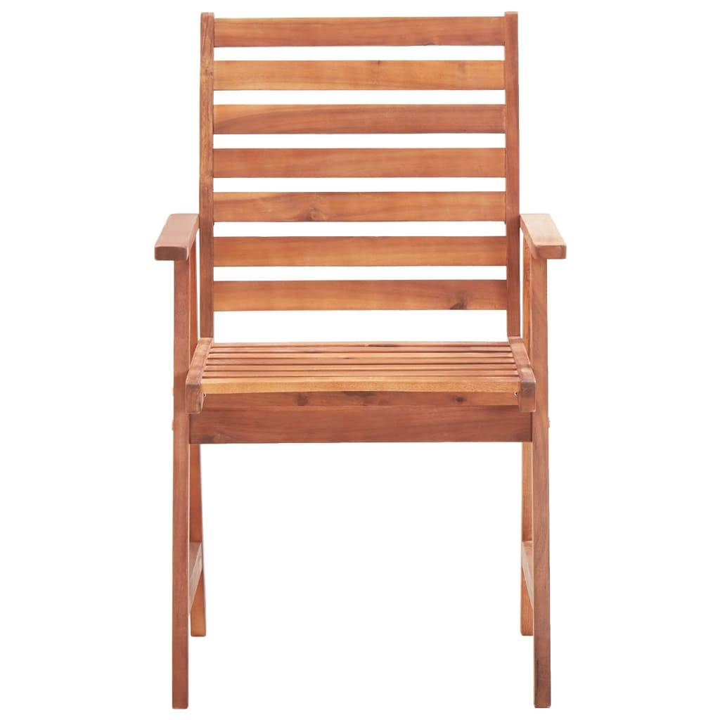 vidaXL Garten-Essstühle 2 Stk. mit Kissen Massivholz Akazie