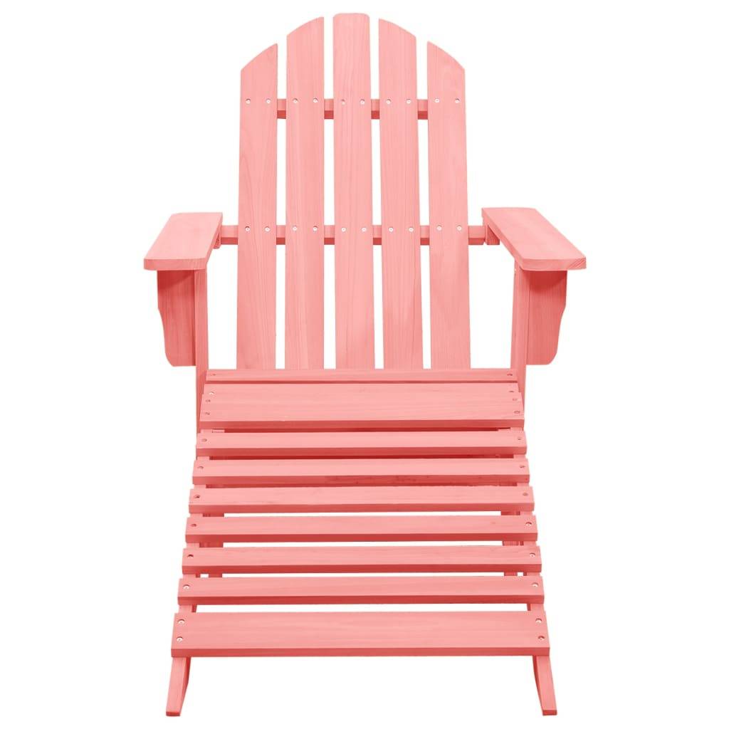 vidaXL Adirondack-Gartenstuhl mit Fußteil Massivholz Tanne Rosa
