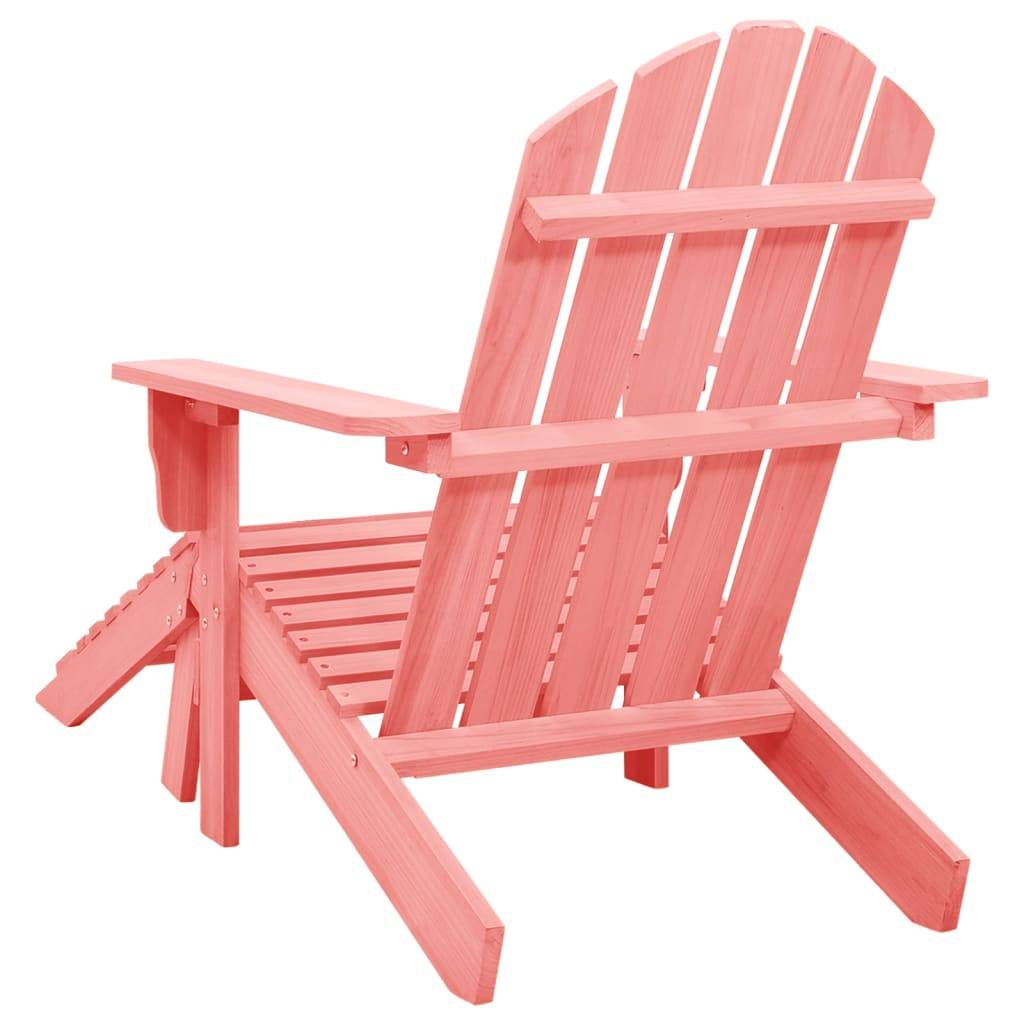 vidaXL Adirondack-Gartenstuhl mit Fußteil Massivholz Tanne Rosa