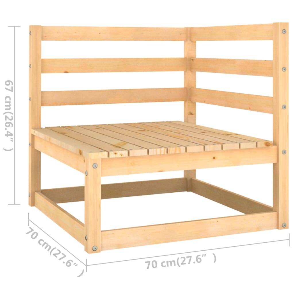 vidaXL Garten-Ecksofas 2 Stk. mit Kissen Massivholz Kiefer