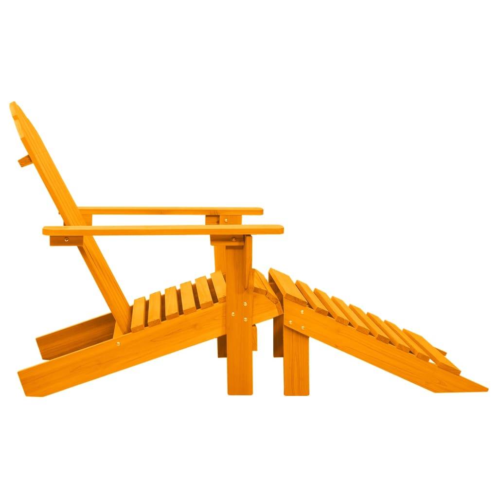 vidaXL Adirondack-Gartenstuhl mit Fußteil Massivholz Tanne Orange