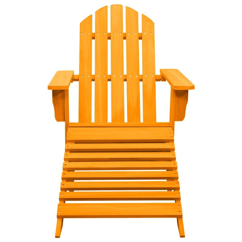 vidaXL Adirondack-Gartenstuhl mit Fußteil Massivholz Tanne Orange