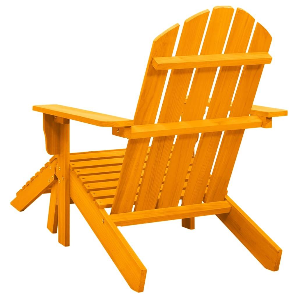vidaXL Adirondack-Gartenstuhl mit Fußteil Massivholz Tanne Orange