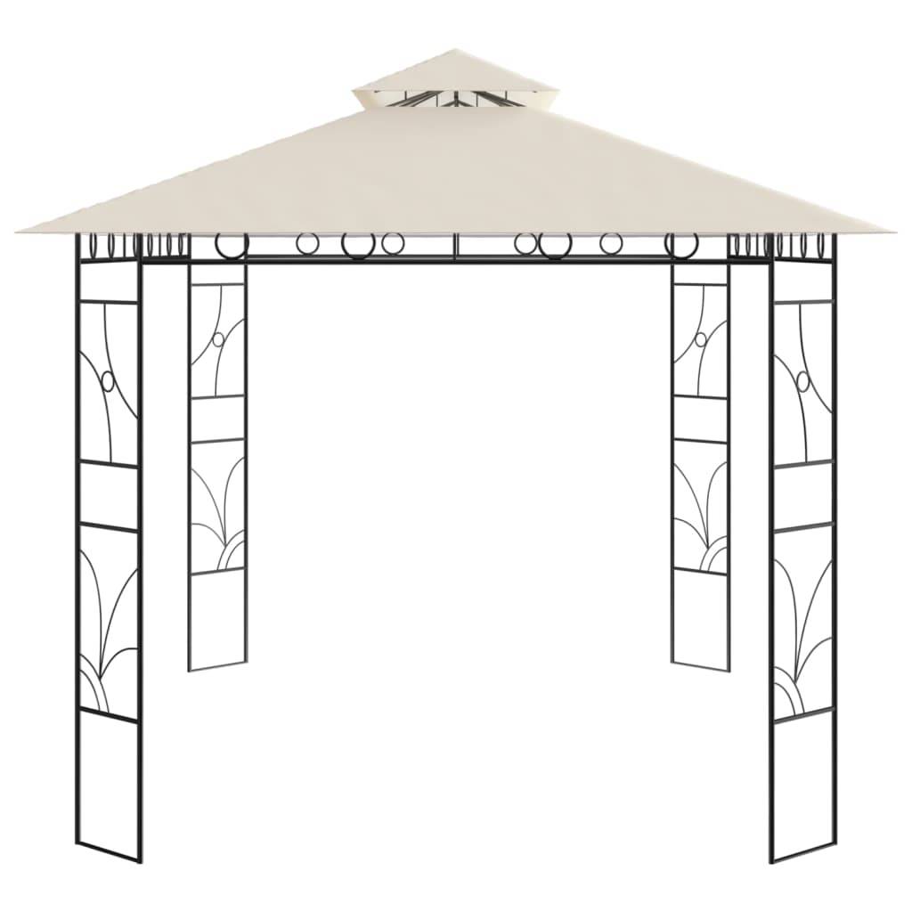 vidaXL Pavillon 4x3x2,7 m Creme 160 g/m²