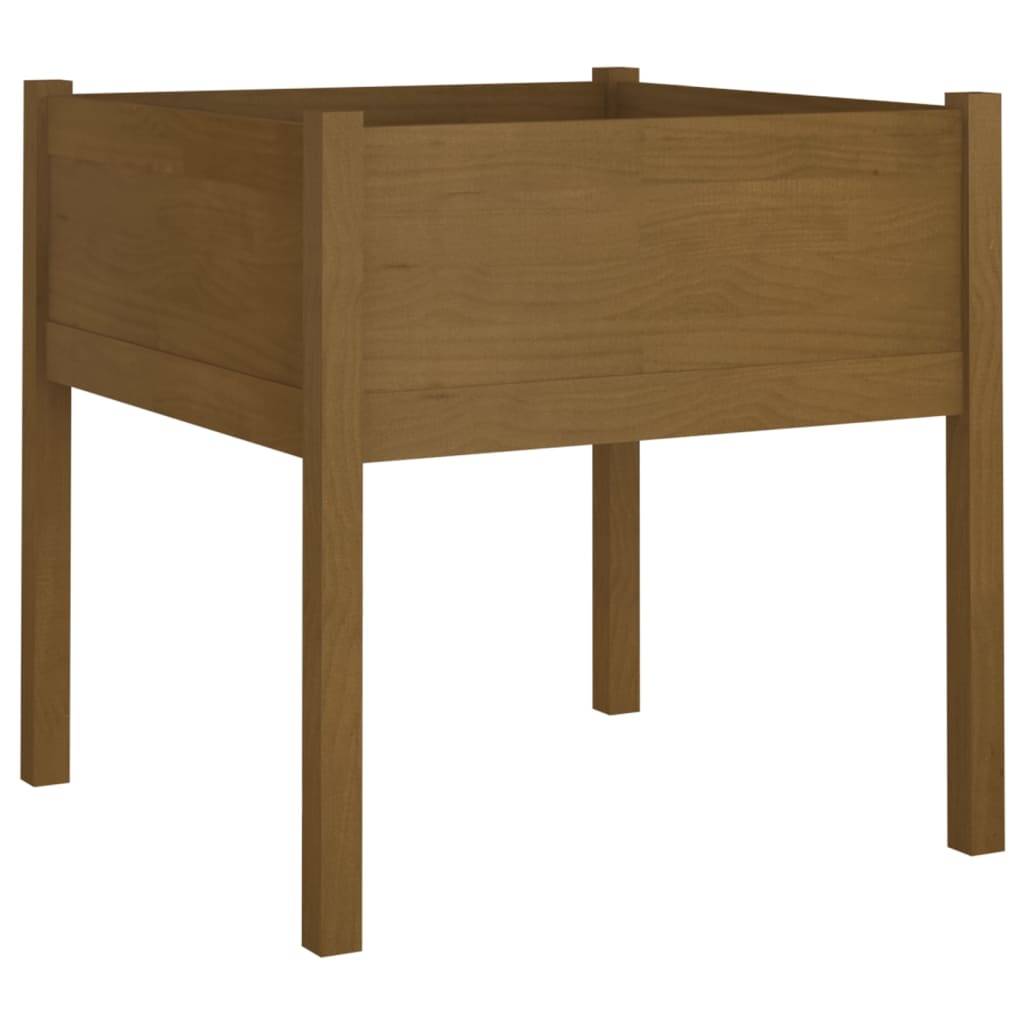 vidaXL Pflanzkübel 2 Stk. Honigbraun 70x70x70 cm Massivholz Kiefer