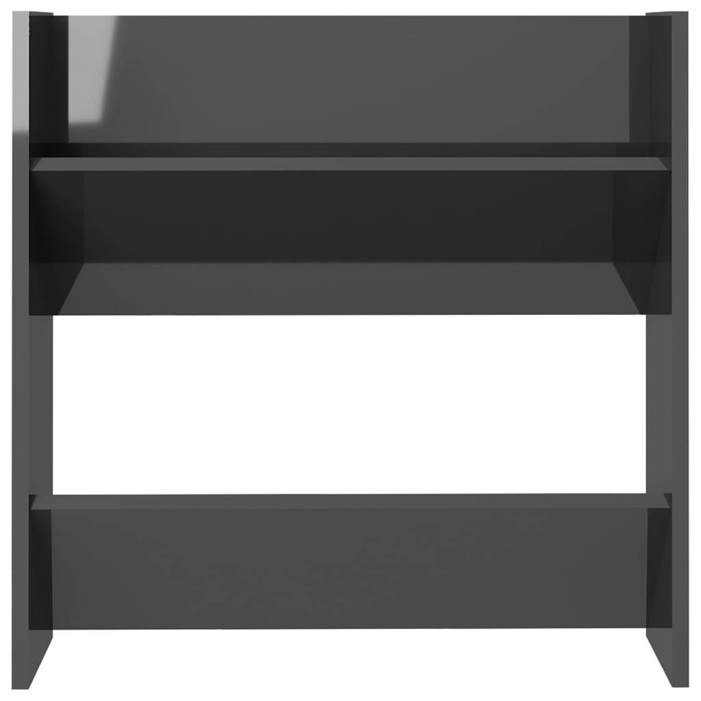 vidaXL Wand-Schuhschrank Hochglanz-Grau 60x18x60 cm Holzwerkstoff