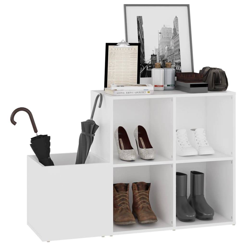 vidaXL Flur-Schuhschrank Weiß 105x35,5x70 cm Holzwerkstoff