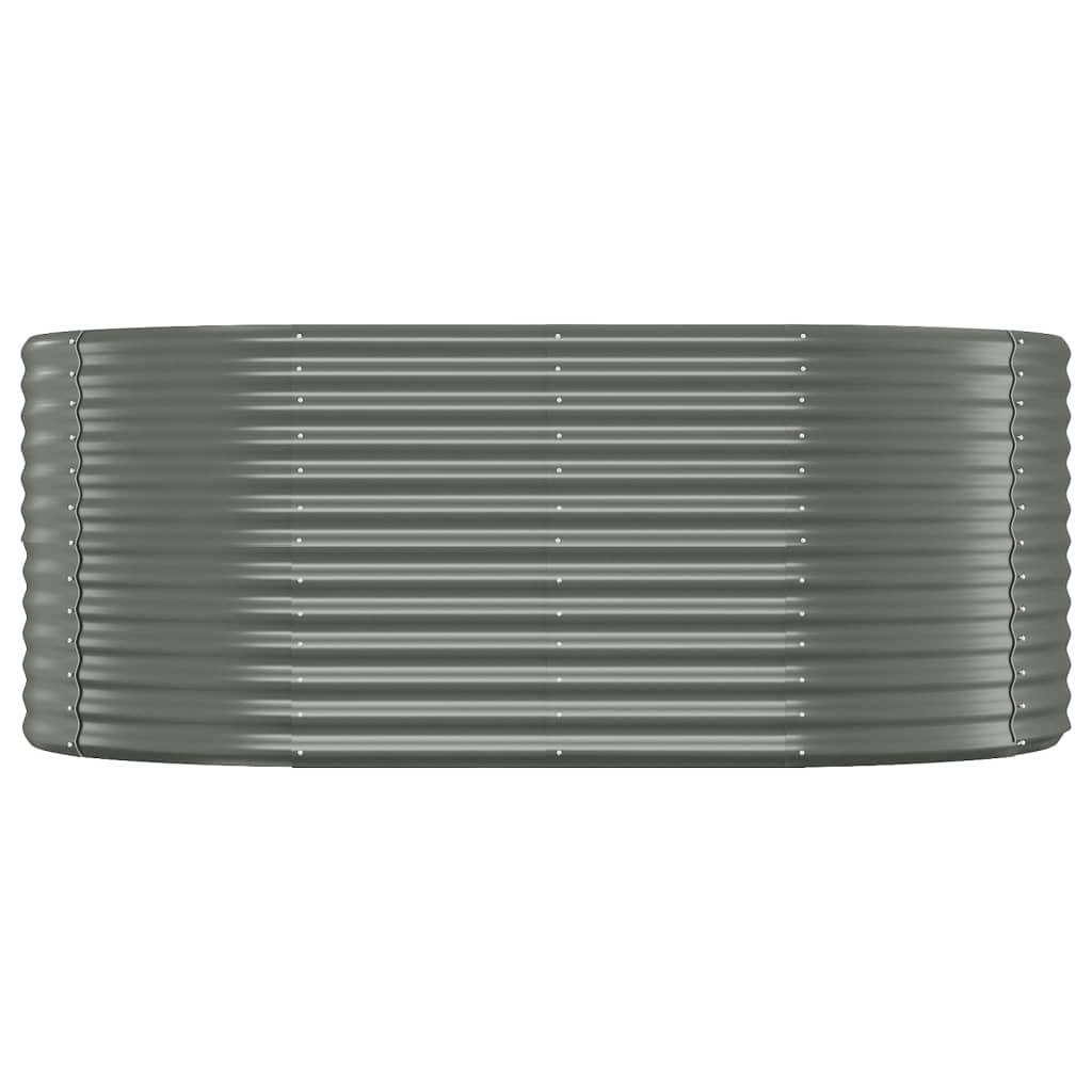 vidaXL Hochbeet Pulverbeschichteter Stahl 175x100x68 cm Grau