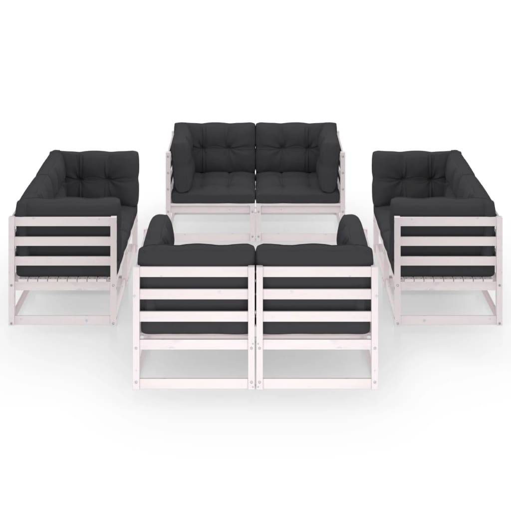 vidaXL 8-tlg. Garten-Lounge-Set mit Kissen Kiefer Massivholz