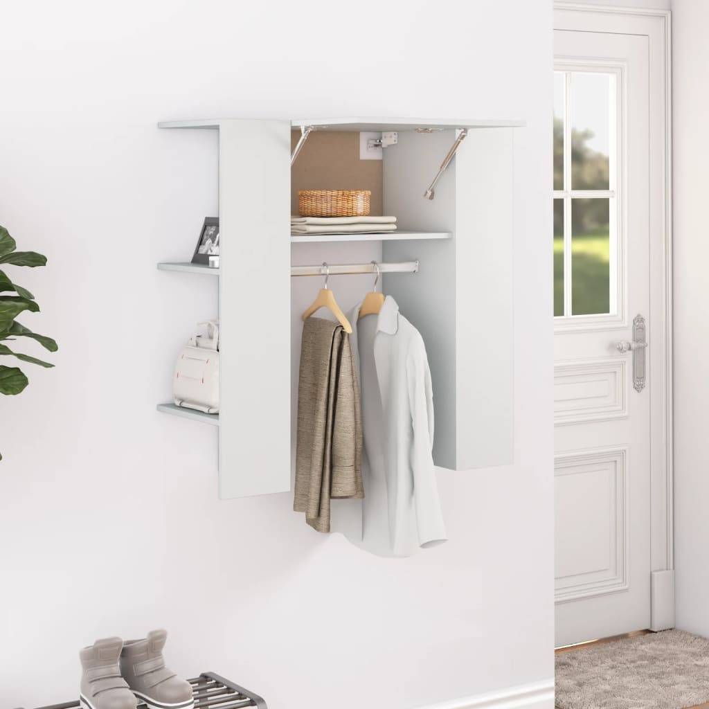 vidaXL Flurschrank Weiß 97,5x37x99 cm Holzwerkstoff