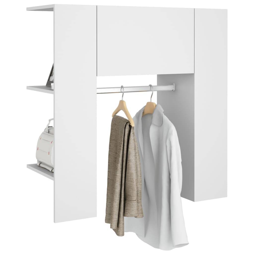 vidaXL Flurschrank Weiß 97,5x37x99 cm Holzwerkstoff