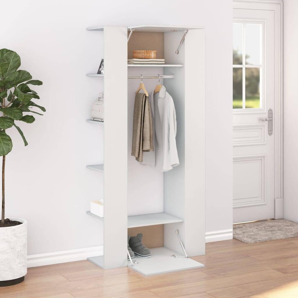 vidaXL Flurschrank Weiß 97,5x37x99 cm Holzwerkstoff