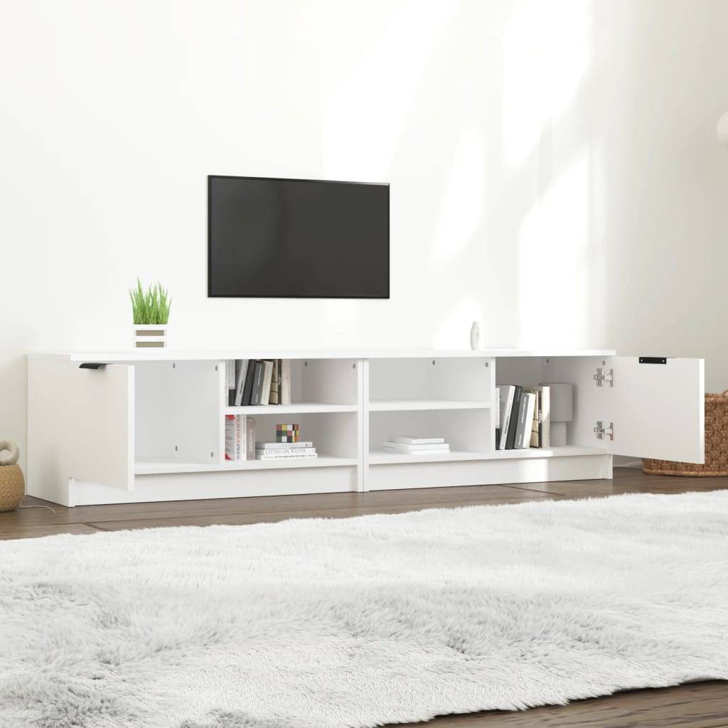 vidaXL TV-Schränke 2 Stk. Weiß 80x35x36,5 cm Holzwerkstoff