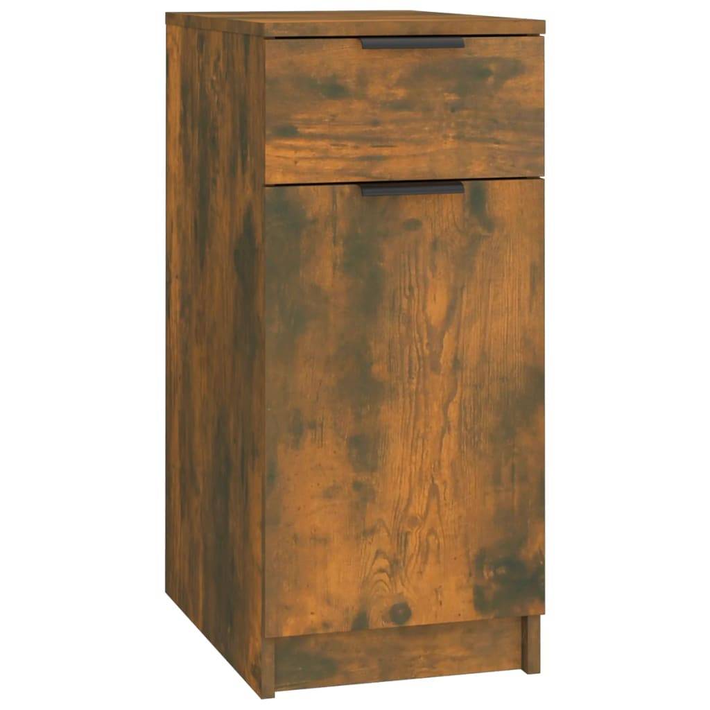 vidaXL Schreibtischschrank Räuchereiche 33,5x50x75 cm Holzwerkstoff